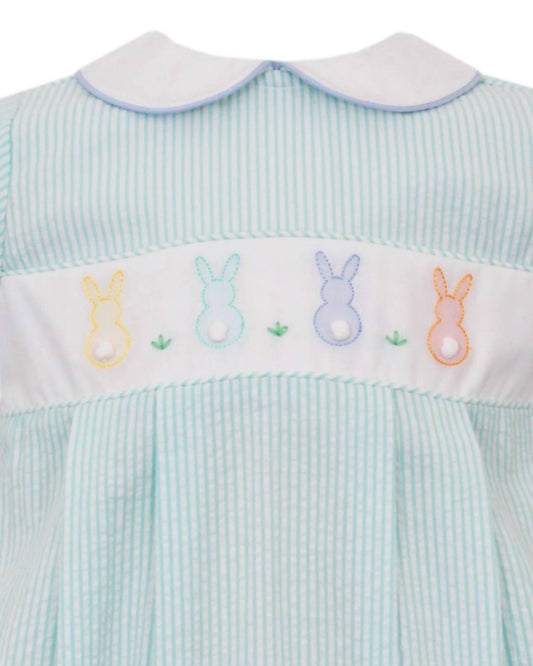 Kid's Cotton Tail Stripe Seersucker Bubble