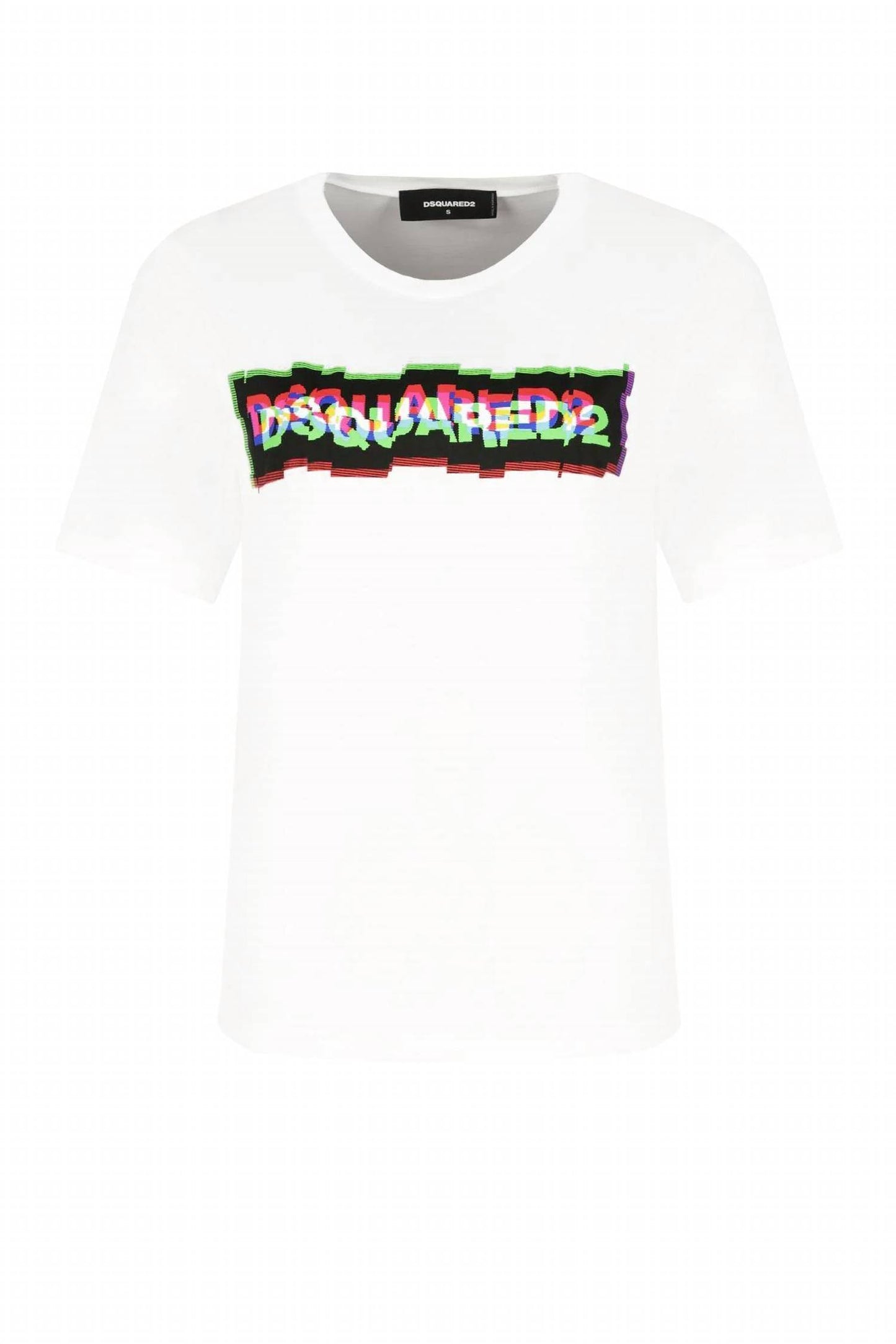 Women's Glitch Logo Print Cotton T-shirt