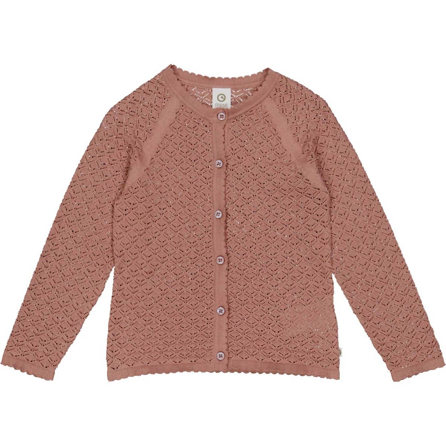 Girl's Knit Scallop Cardigan