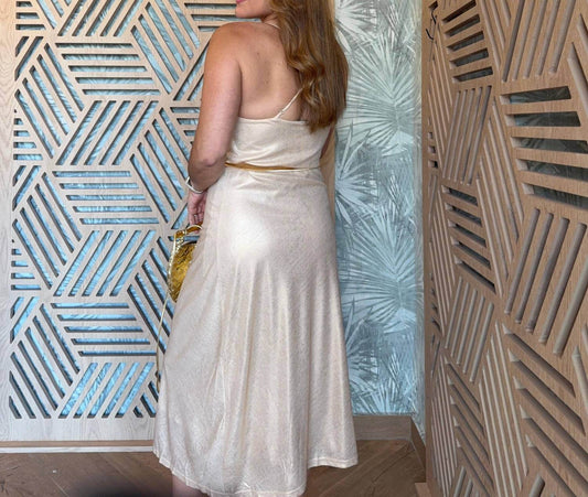 Trendz LLC - Metallic Long Midi Dress - Rack Hunt -