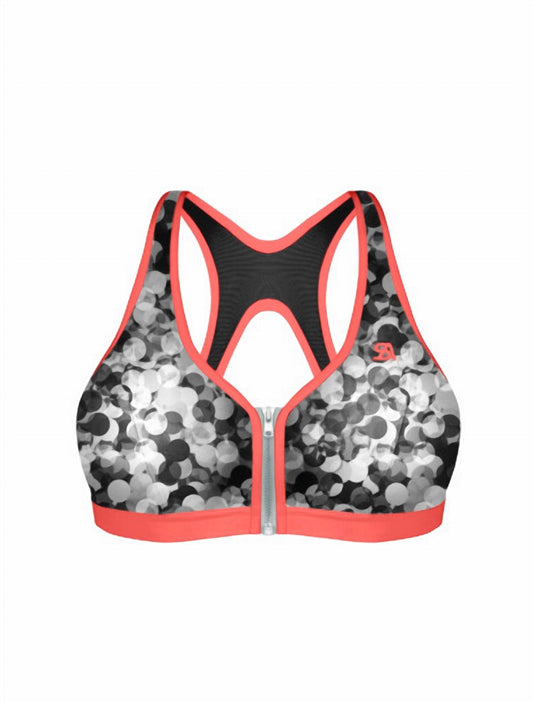 Active Zipped Plunge Sports Bra