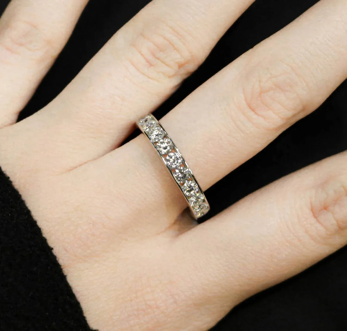 Allyanna Gifts - Women's Moissanite Eternity Band Ring - Rack Hunt