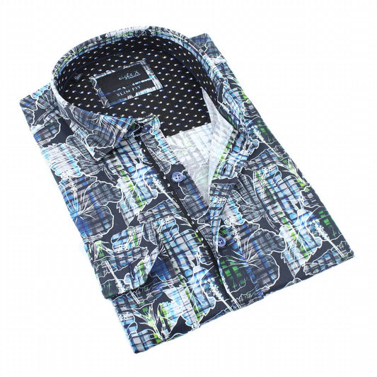 Hibiscus Gingham Button Down Shirt