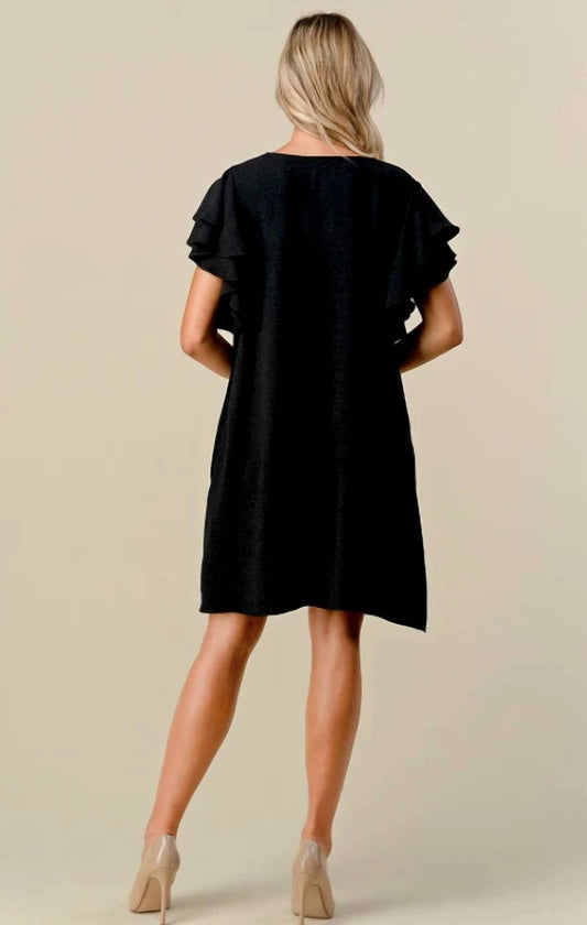 Ruffle Sleeve Dress - Plus