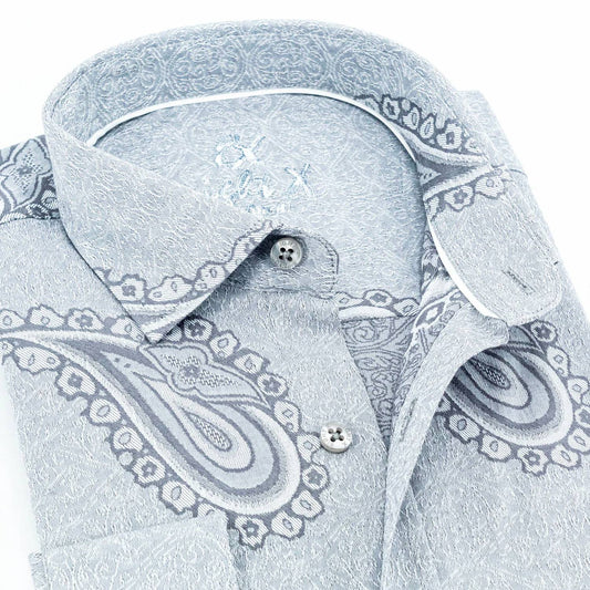 Men's Big Paisley Jacquard Button Down Shirt