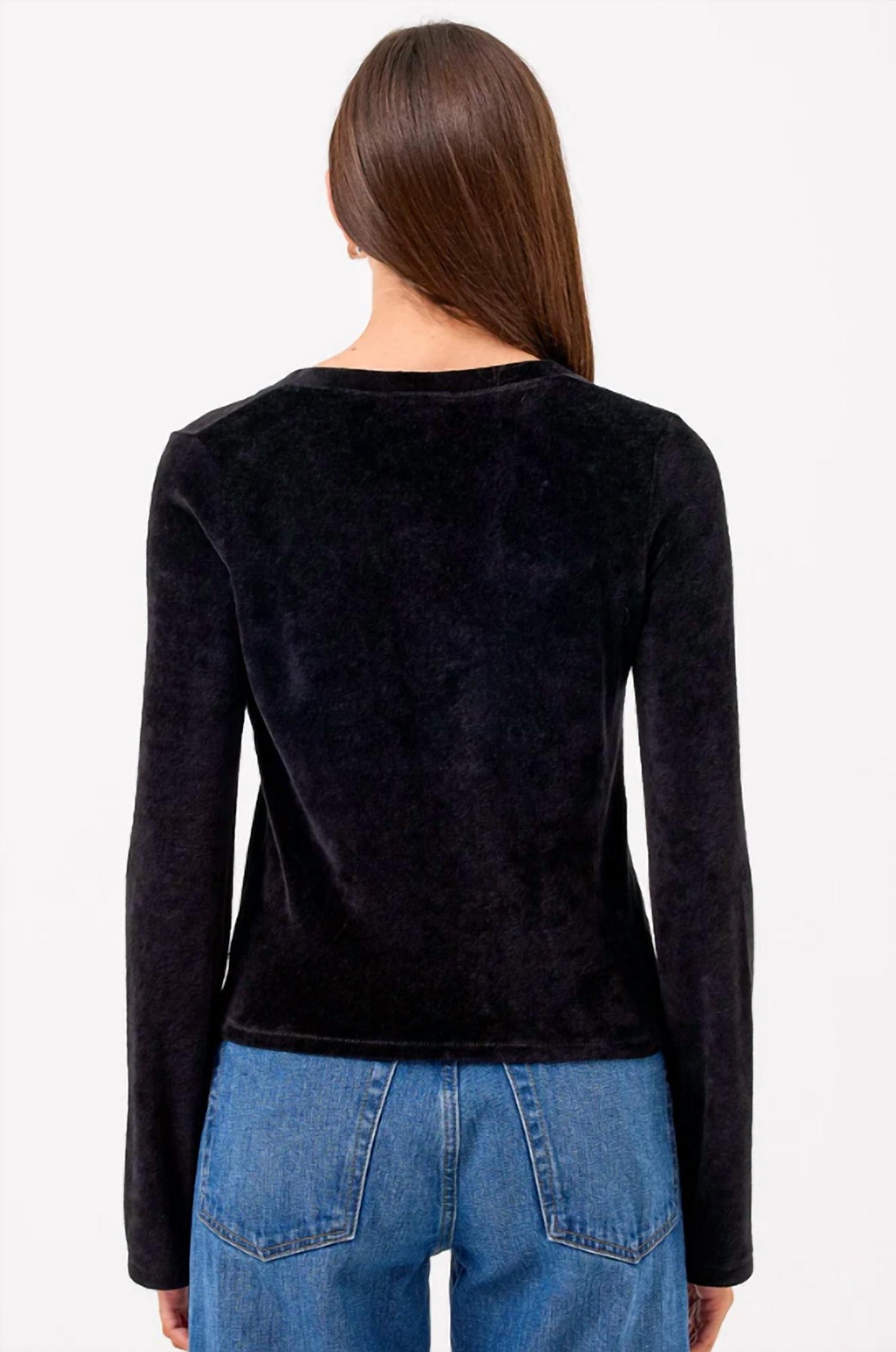 Velour V Cardigan