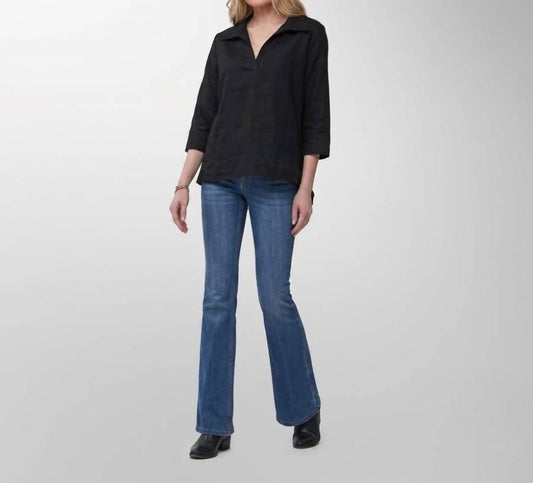 High Low Collar Top
