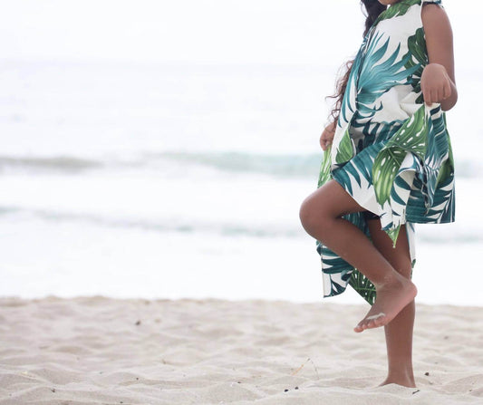 Coradorables - Girls Monstera Handkerchief Dress - Rack Hunt -