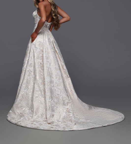 Jaquard Bridal Ball Gown