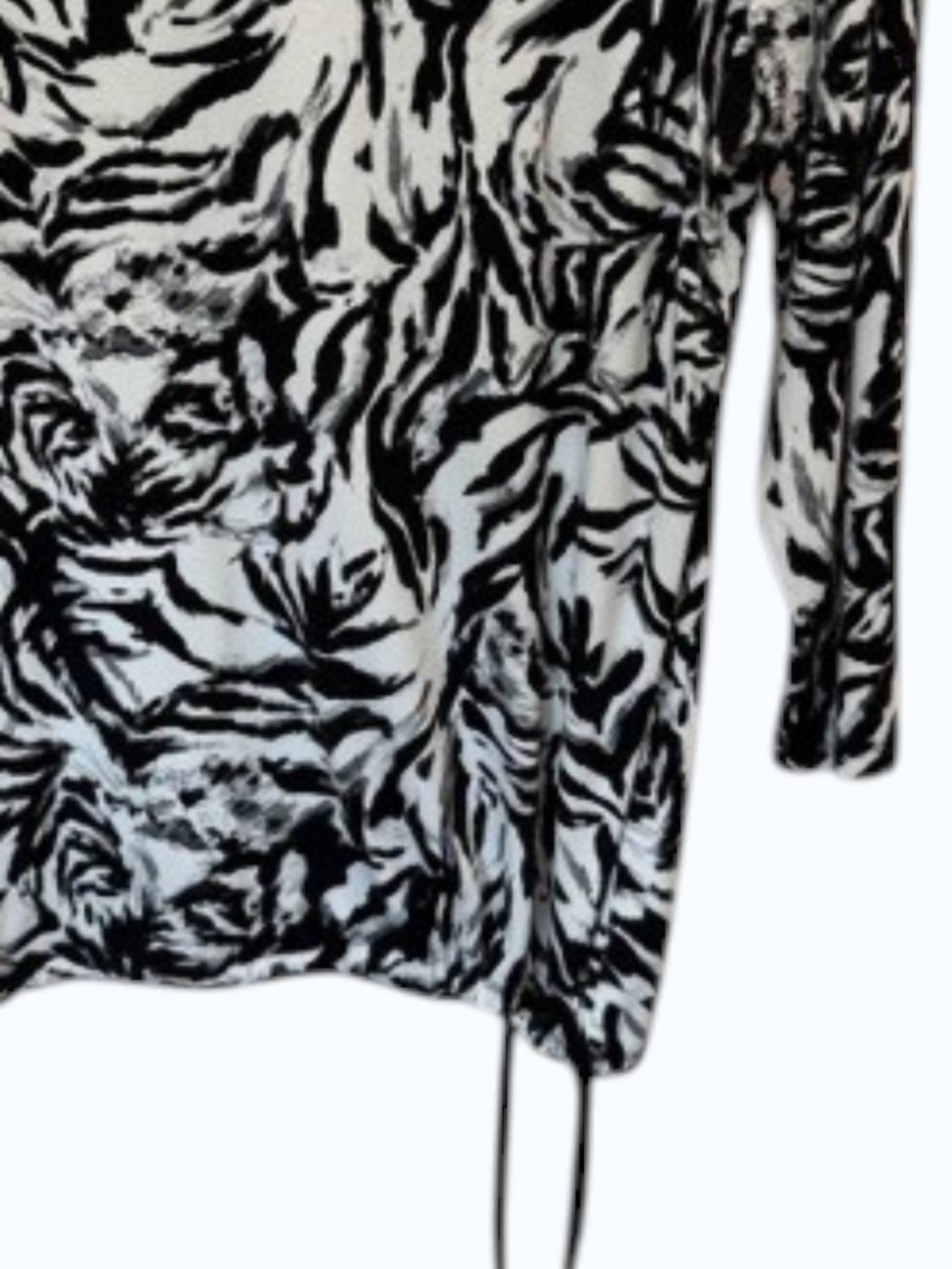 Women's Abstract Print Side Tie Top