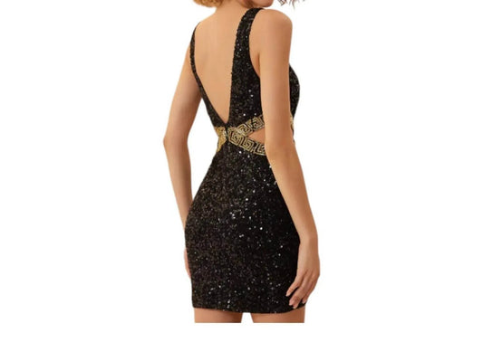 Chandalier - V Neck Mini Dress - Rack Hunt