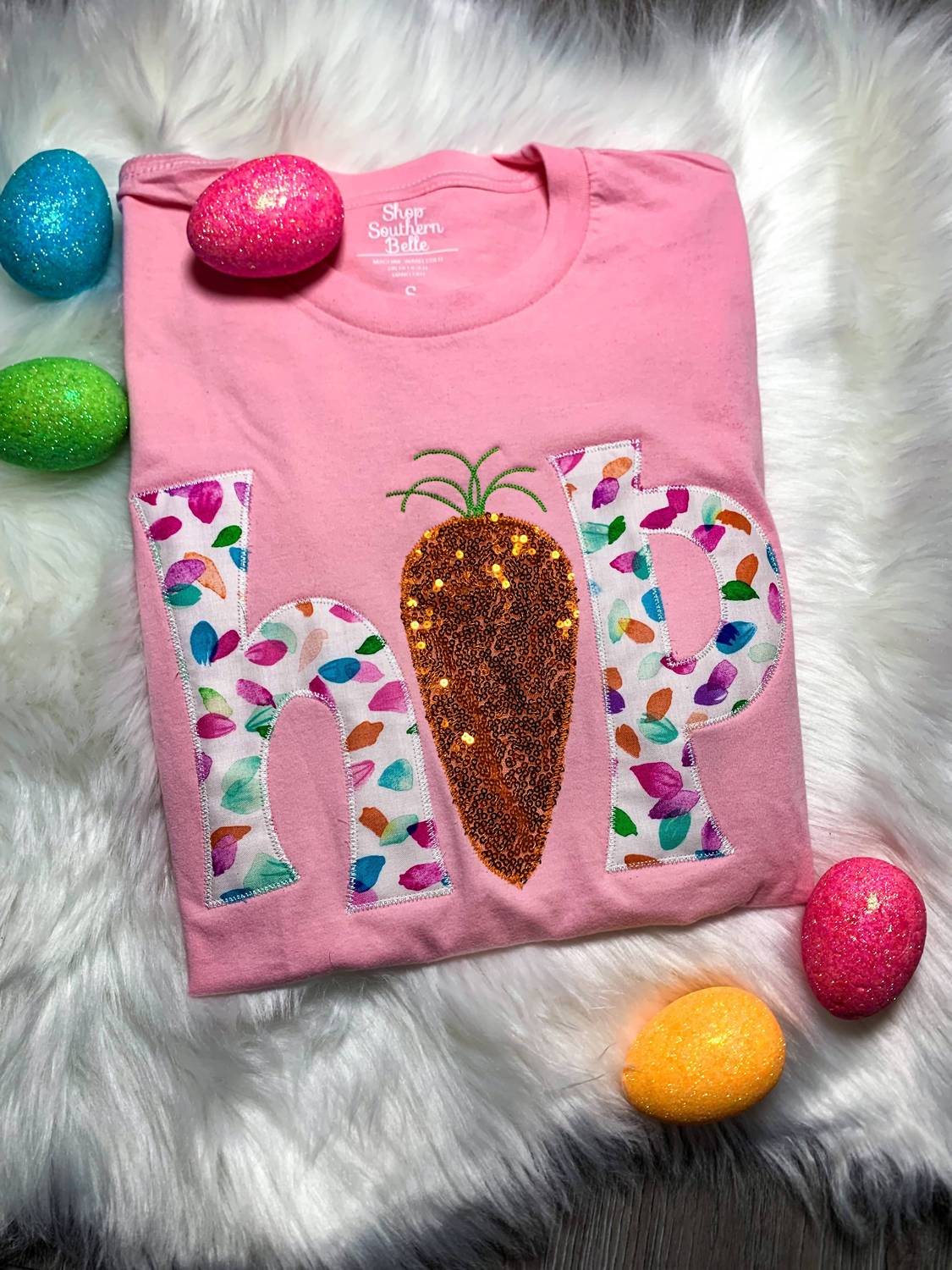 Women's Easter Hop Bunny Short Sleeve Tee