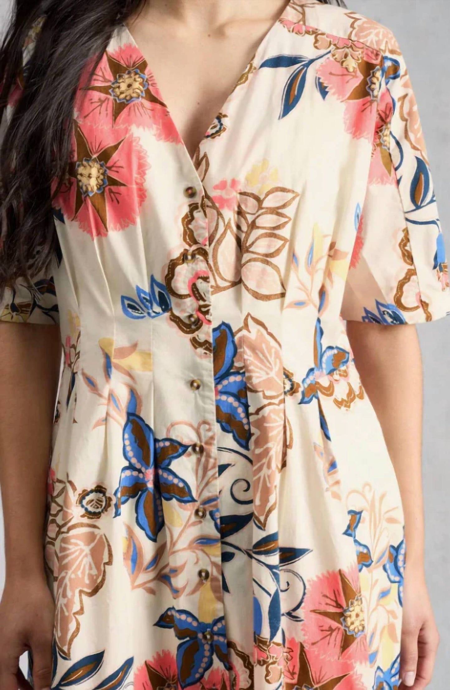 Kate Button Through Midi Dress