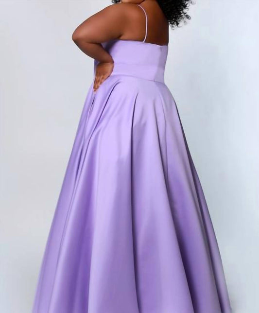 Sleeveless Satin Gown