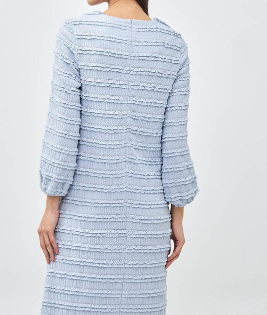Camellia - Elegant Long Sleeves Textured Maxi Dress - Rack Hunt