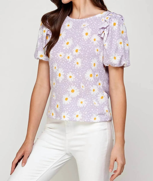WESTMOON - Daisy Puff Short Sleeve Blouse - Rack Hunt