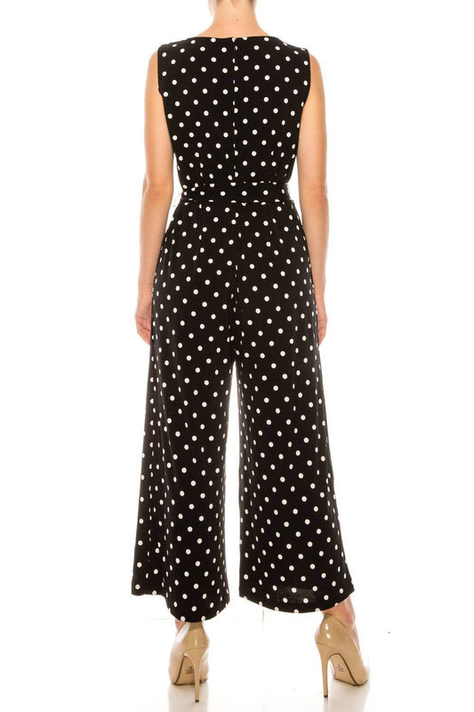 Peter Nygard - Polkadot Sleeveless Jumpsuit - Rack Hunt -