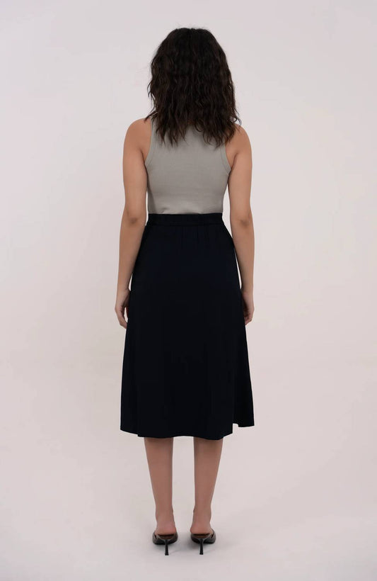 Butter-Soft Merino Wool Midi Skirt