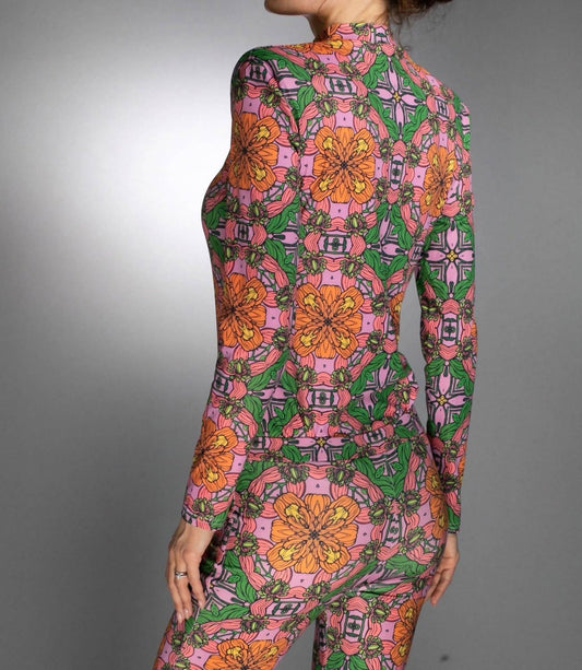 Nuvula - Long Sleeves Stretchable Mock Neck Top - Rack Hunt