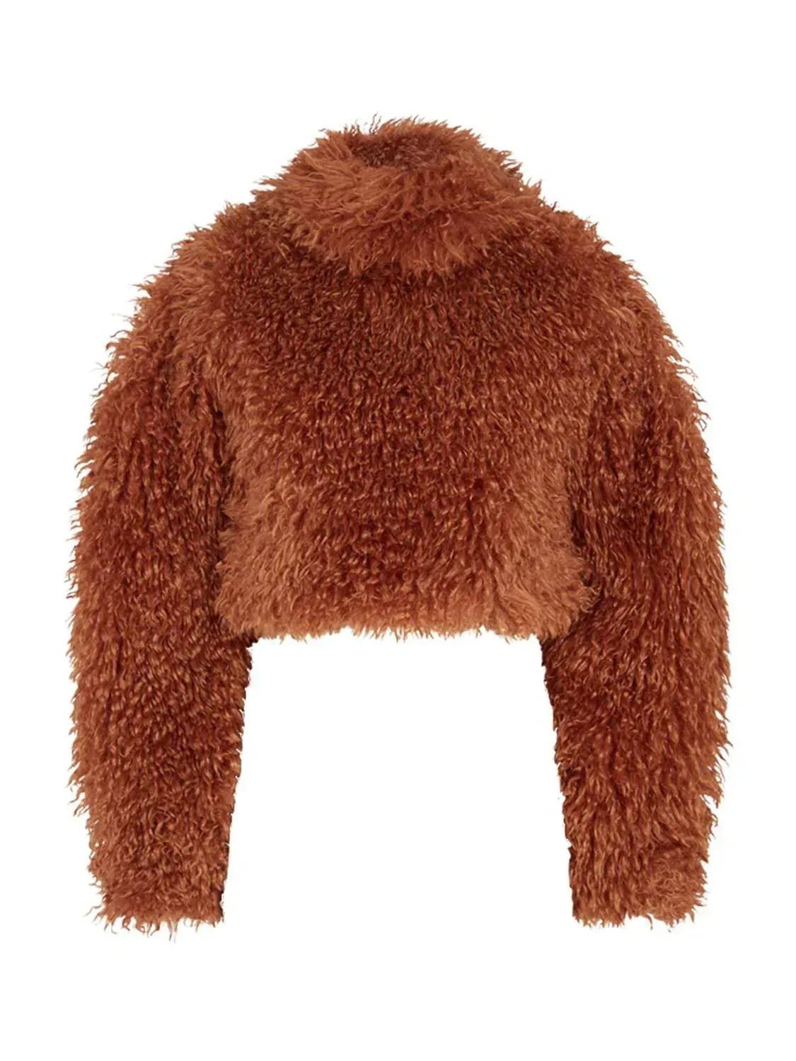 Poster Girl - Belle Crop Faux Fur High Neck Sweater - Rack Hunt