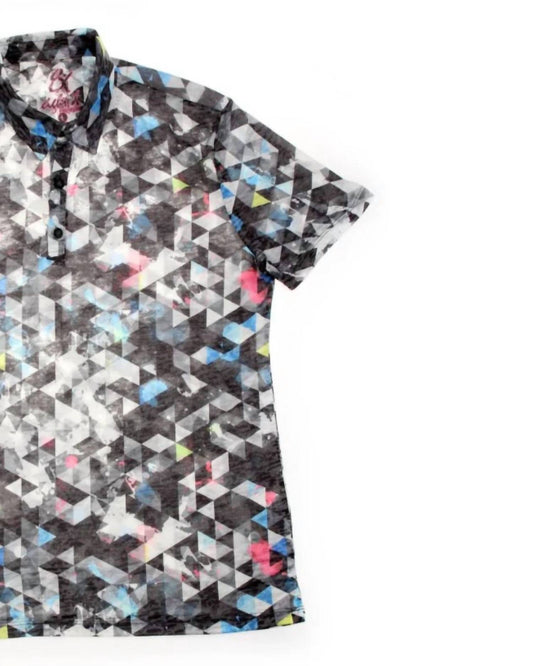 Men's Geo Print Polo Shirt