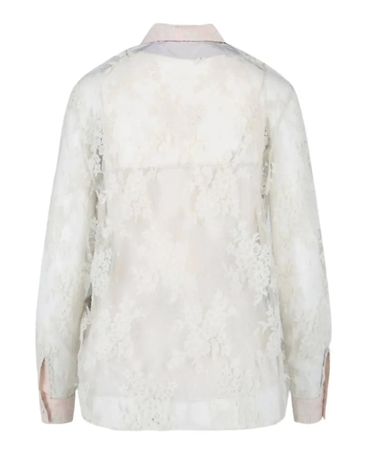 Bottega Veneta - Women's Lace Patterned Blouse - Rack Hunt