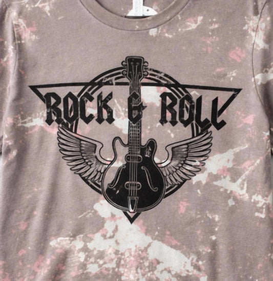 Unisex Rock And Roll Bleached Tee