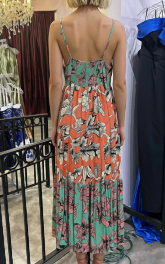 Flowy V Neck Maxi Dress