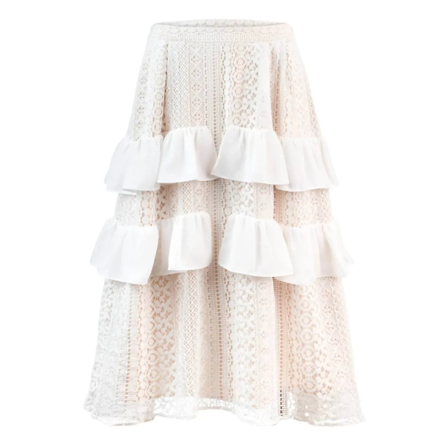 Esteem Couture - Adele Layered Eyelet Lace Skirt - Rack Hunt
