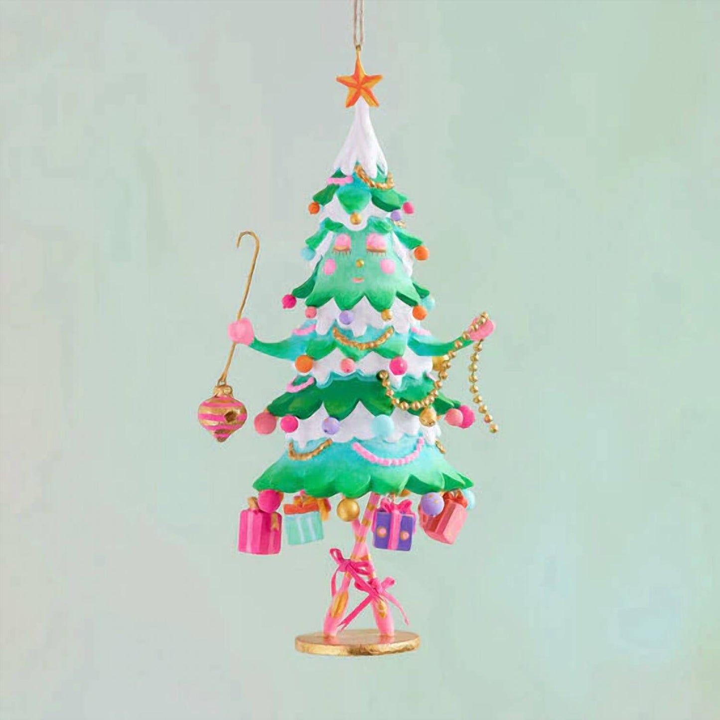 Decorated Pine Christmas Tree Ornament