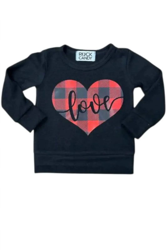 Rock Candy - Kid's Plaid Heart Top With Leggings - Rack Hunt