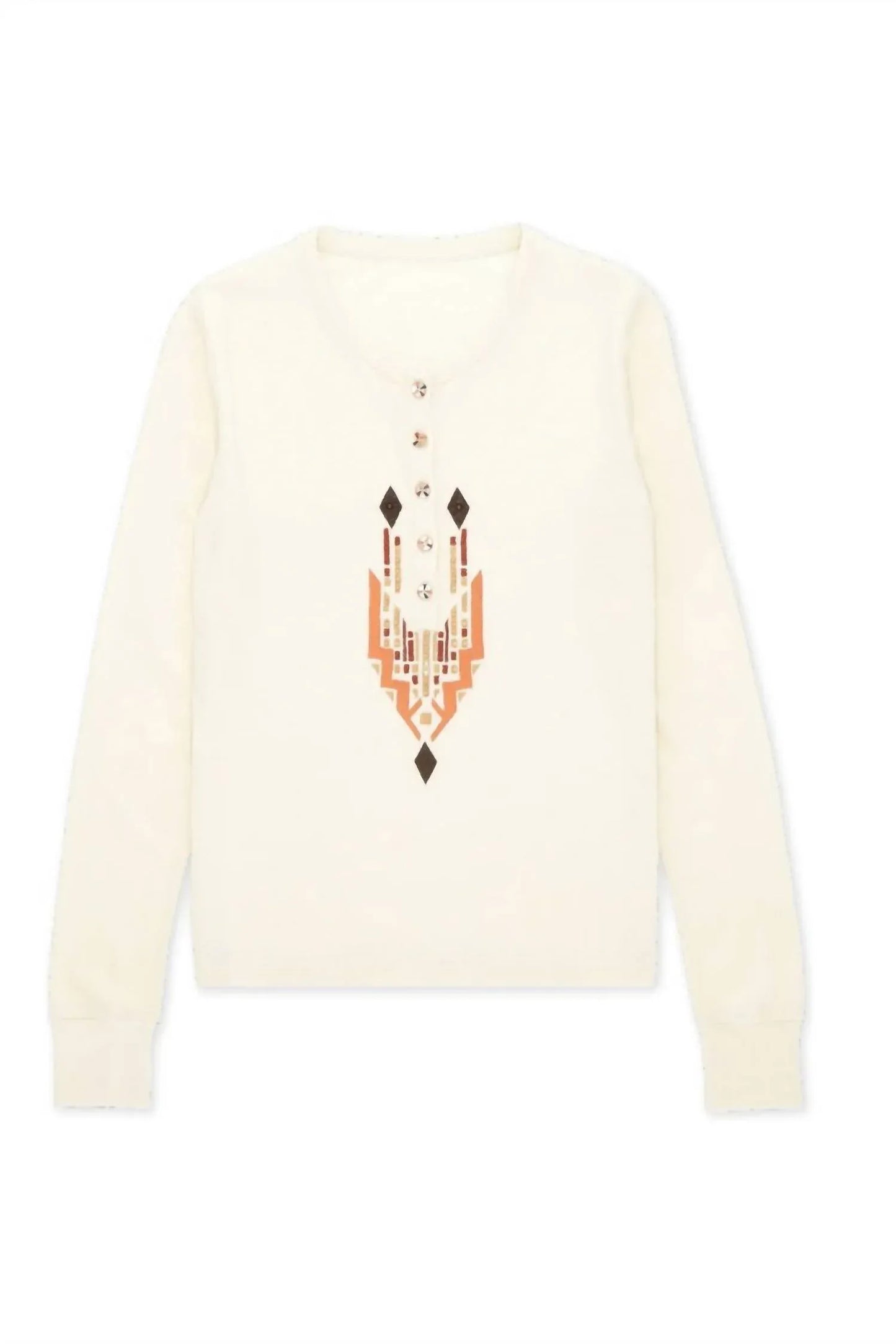 Fortela - Embroidered Cotton Long Sleeve T-shirt - Rack Hunt