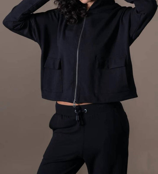 Thelma Cropped Zip Up Sweatshirt