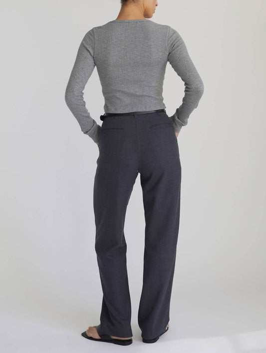 Women's Cropped Fitted Long Sleeve Top