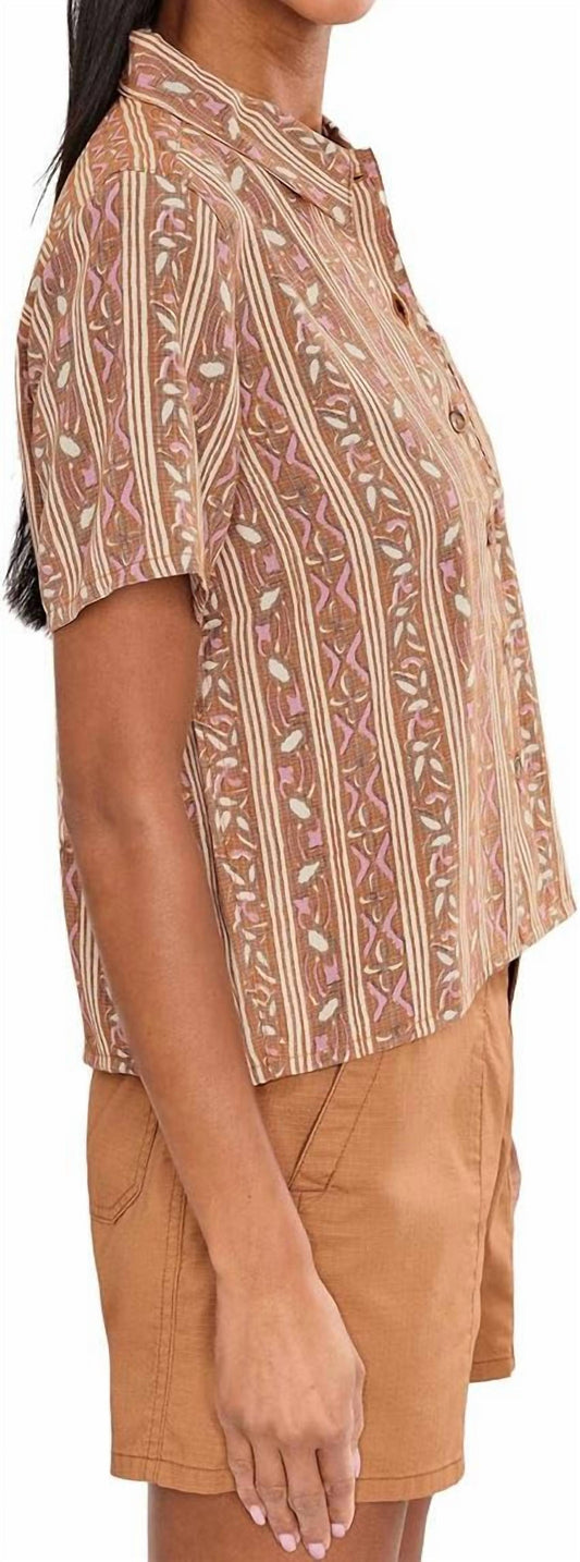 Camino Pucker Short Sleeve Top