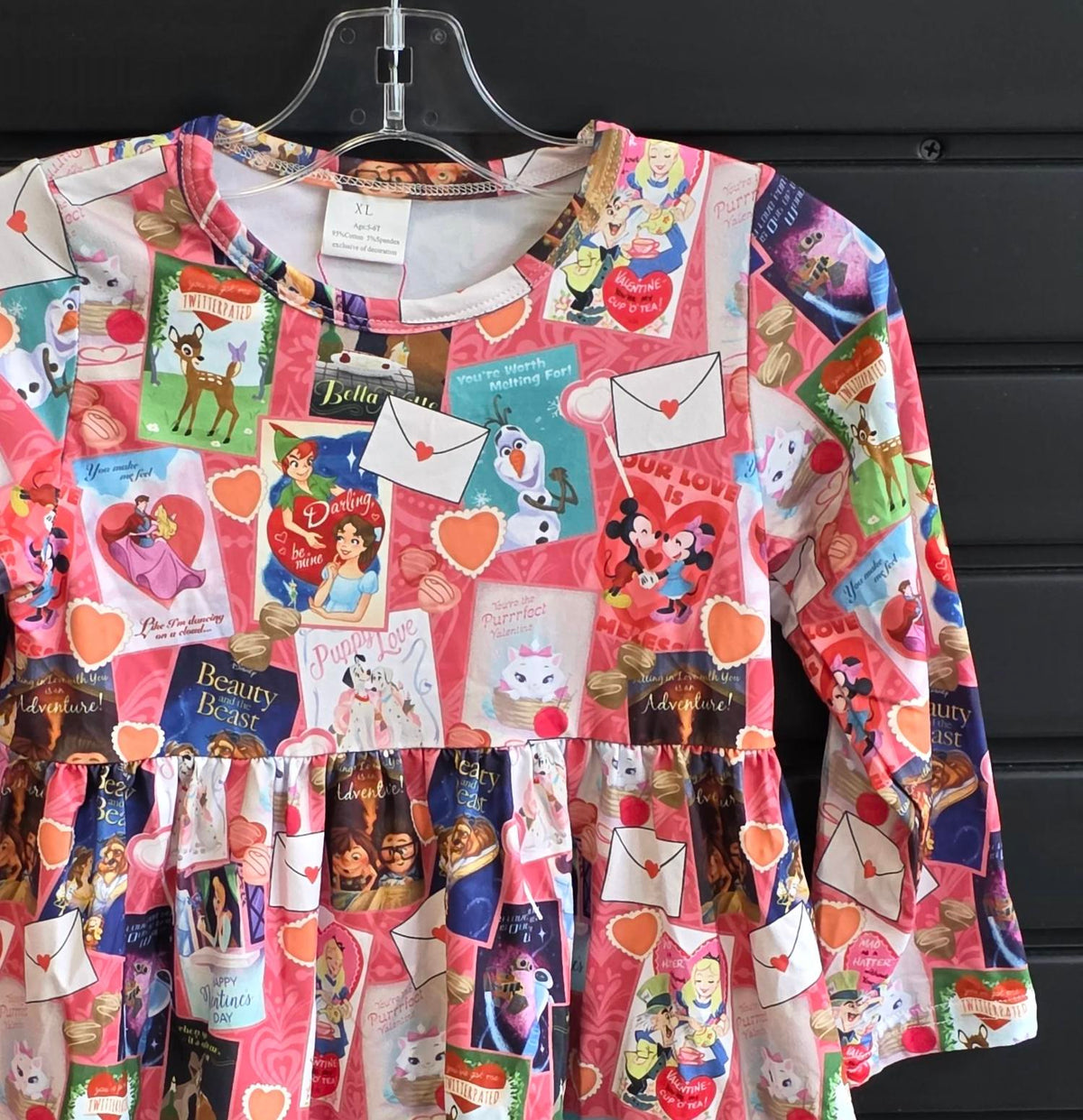 Girl's Love Letters Mini Dress