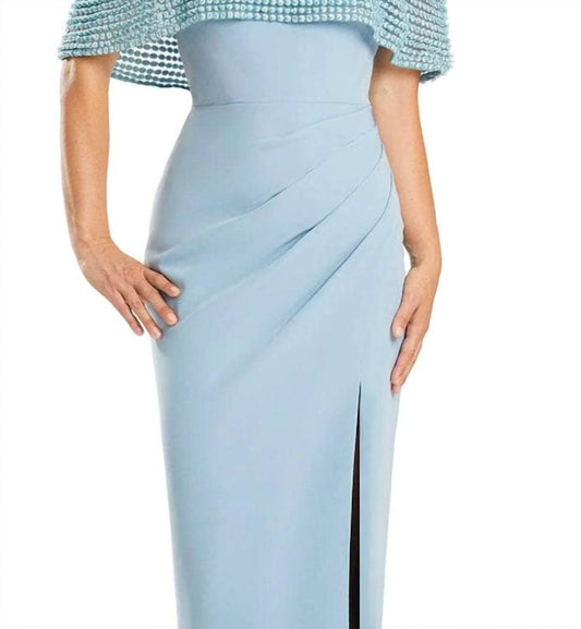 Off-shoulder Column Evening Gown