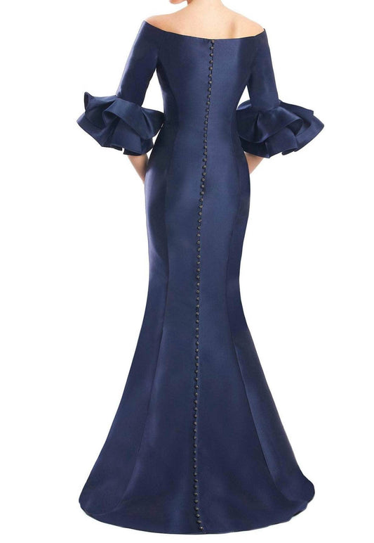 Straight Across Evening Maxi Dress