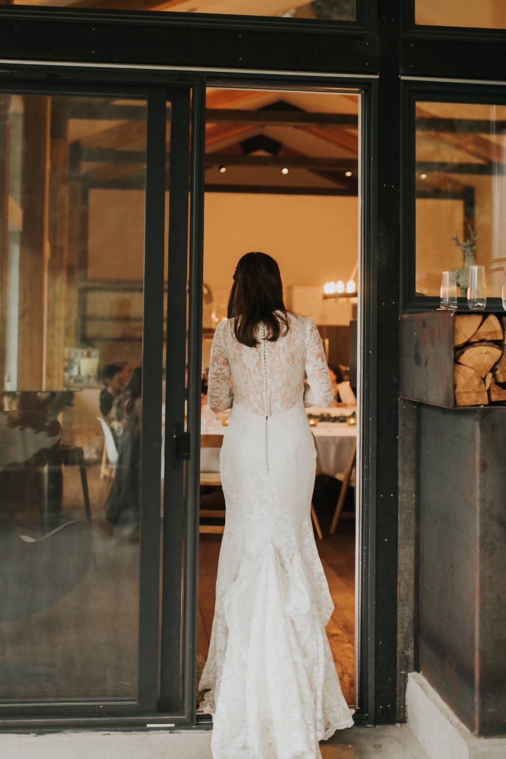 V-neckline Wedding Gown