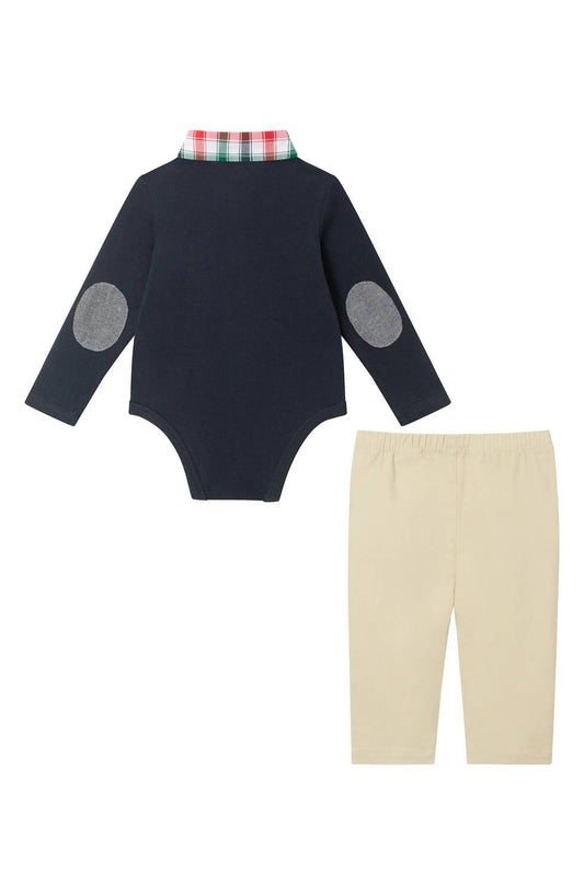 Kids' Holiday Polo Bodysuit & Cord Pants Set