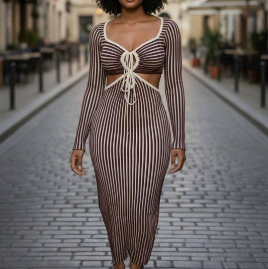 Venita Cutout Knitted Midi Dress