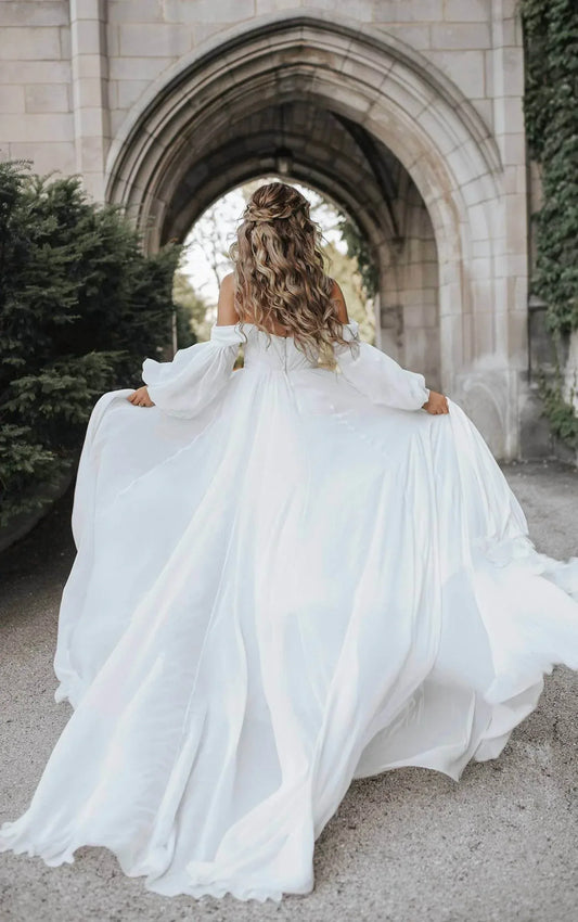 Essence of Australia - Chiffon A-line Wedding Dress - Rack Hunt