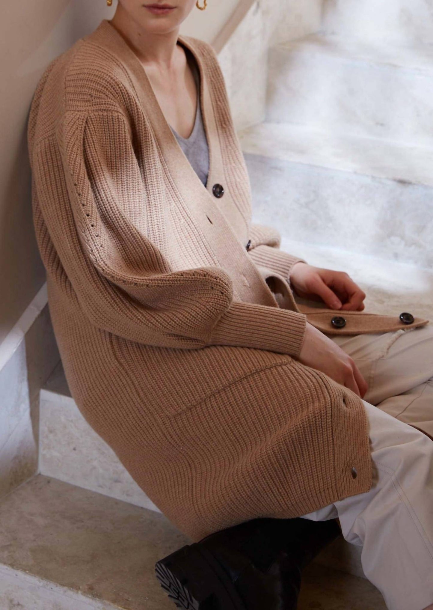 Evan Puff Sleeve Cardigan