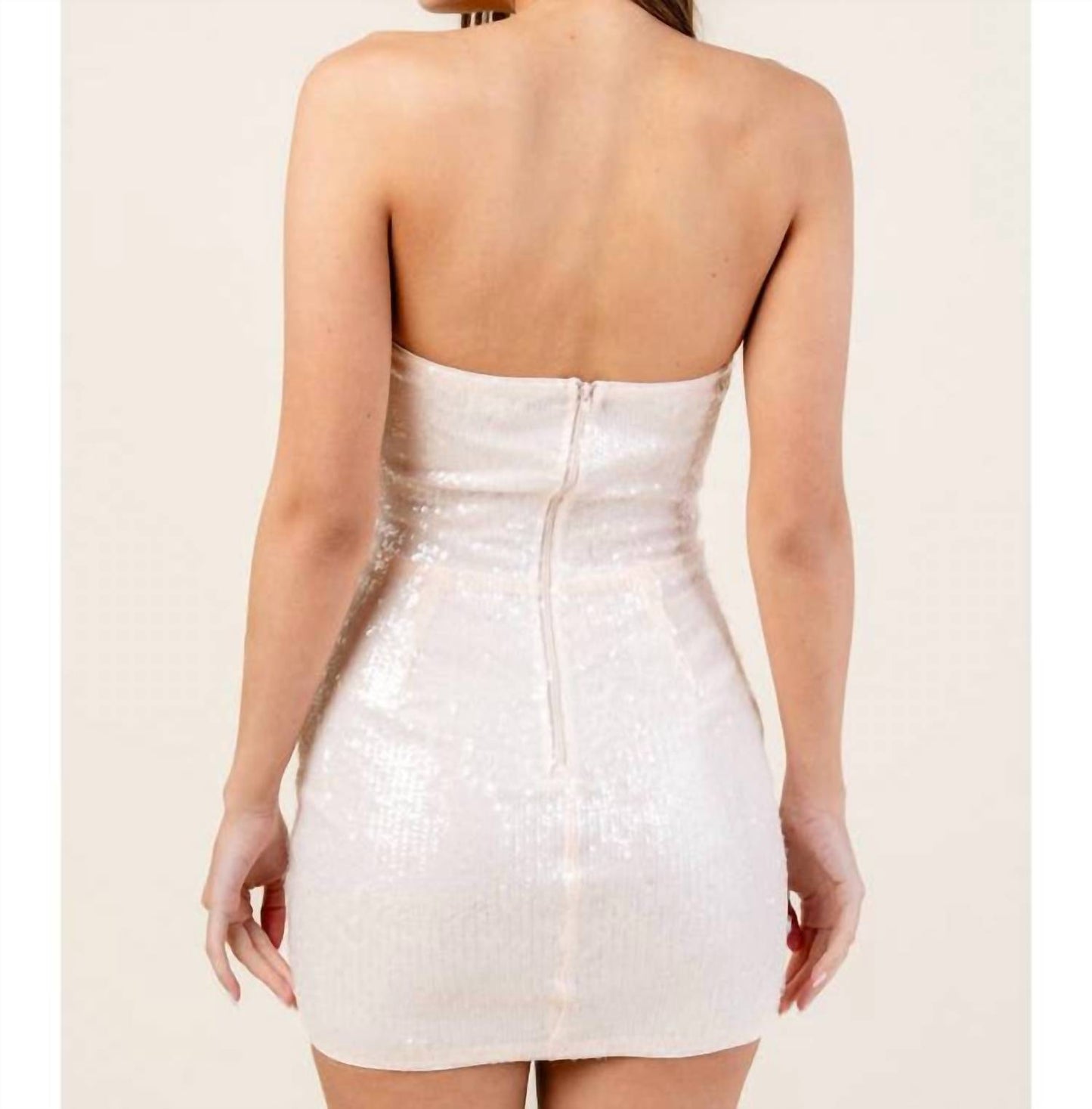 Sequins Off The Shoulder Tube Dress