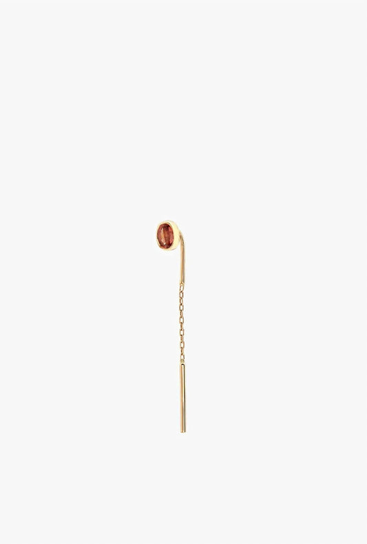 Fie Isolde - Women's Alfa Threader Earring Short With Precious Stone - Rack Hunt