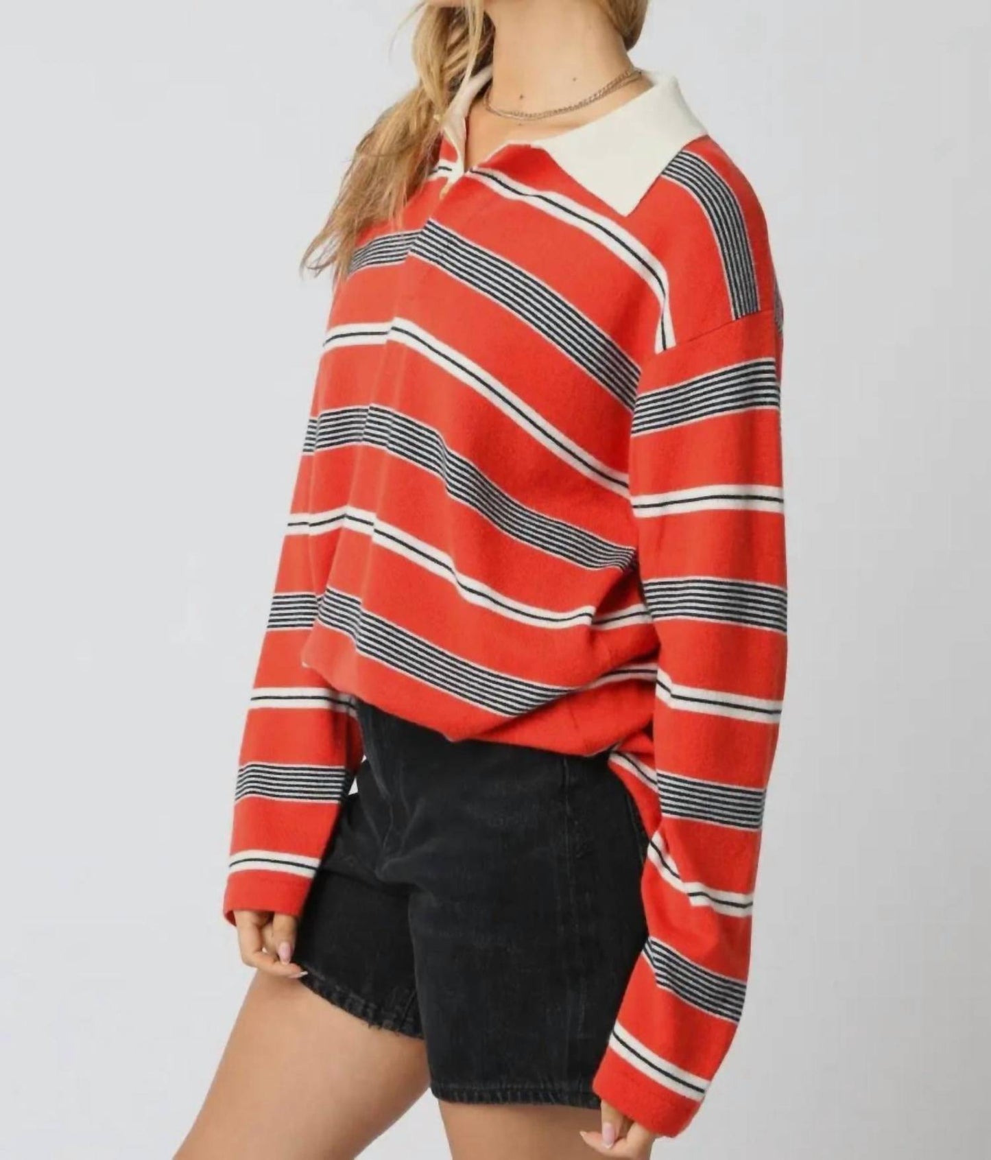 Romy Relaxed Drape Polo