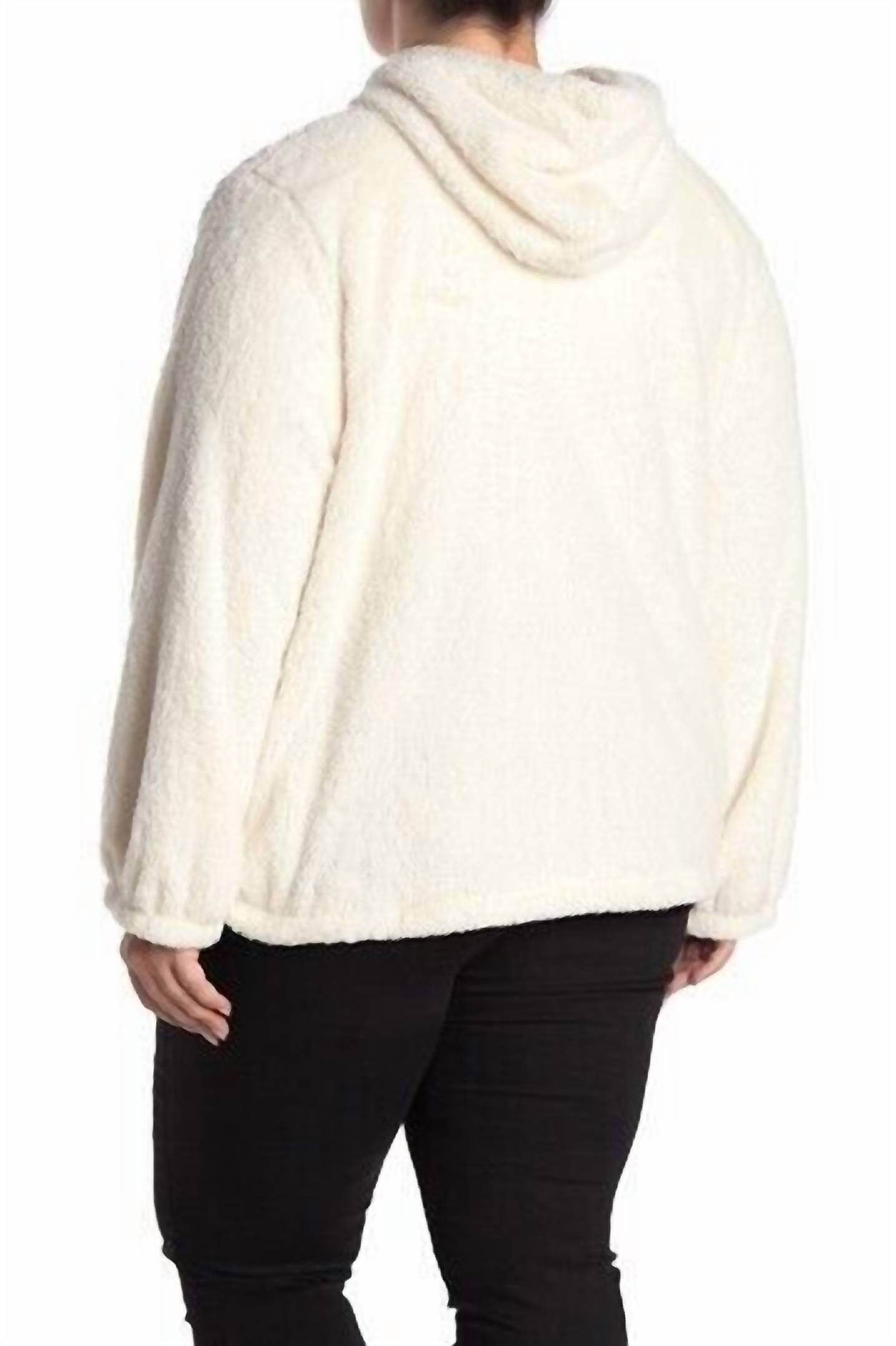 Bobeau - Faux Fur Front Zip Ultra Plush Soft Hoodie - Rack Hunt -