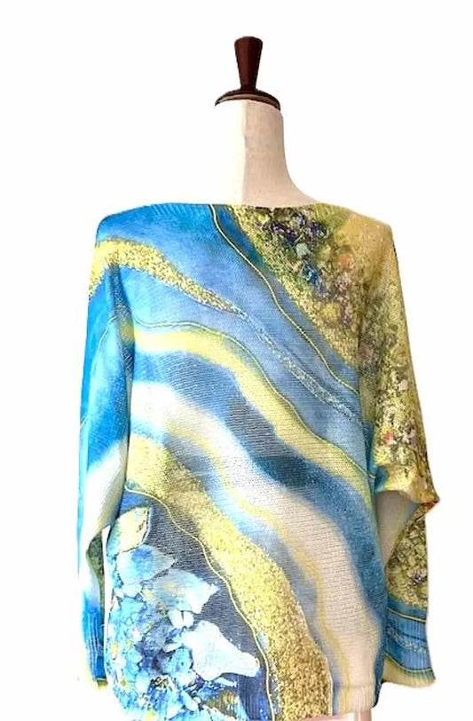 Women's Umbrella Round Knit Printed Sweater