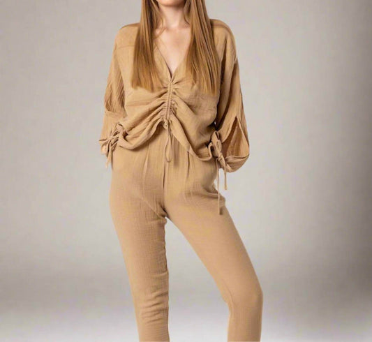 BLANCA - Camille Rutched Blouse - Rack Hunt -