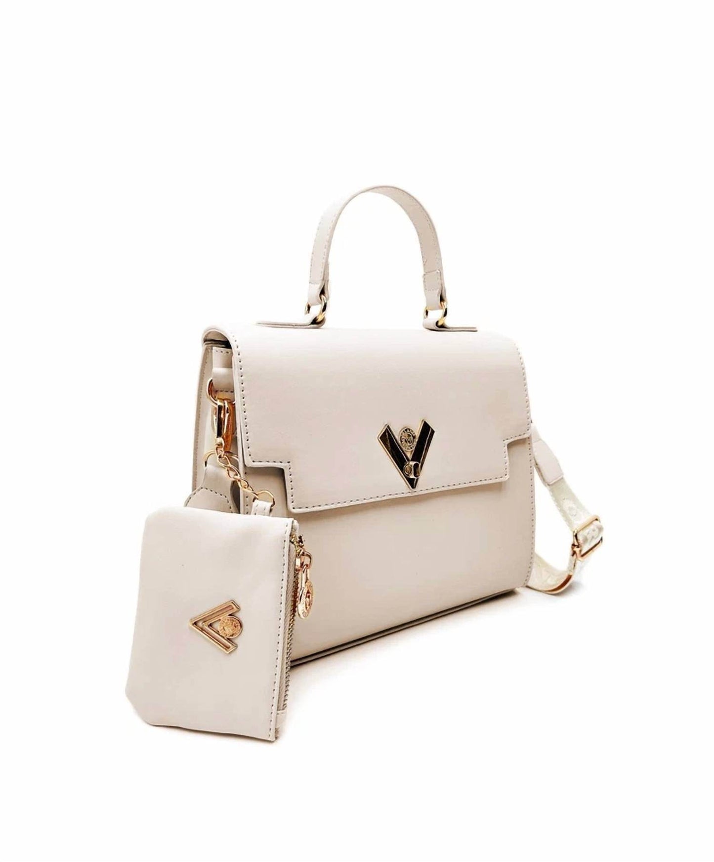 Valentino Orlandi - Women's Vegan Leather Satchel With Wallet And Guitar Strap Crossbody - Rack Hunt -